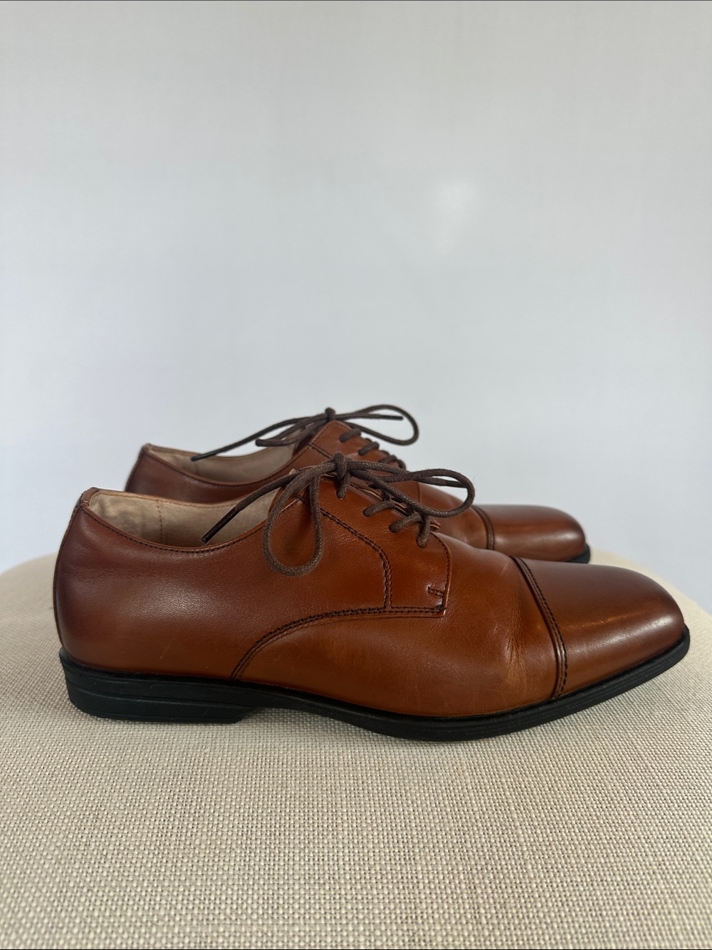 Florsheim Boys' Reveal Cap Toe Leather Oxford Shoes 5.5M
